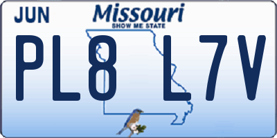 MO license plate PL8L7V