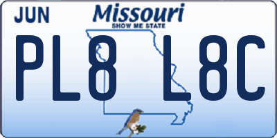 MO license plate PL8L8C