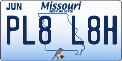 MO license plate PL8L8H