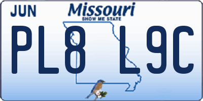 MO license plate PL8L9C
