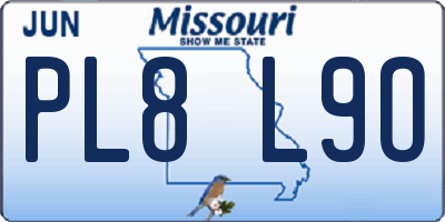 MO license plate PL8L9O