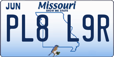 MO license plate PL8L9R