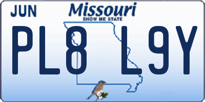 MO license plate PL8L9Y