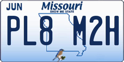MO license plate PL8M2H