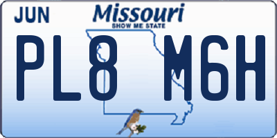 MO license plate PL8M6H