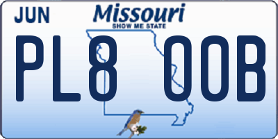 MO license plate PL8O0B
