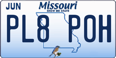 MO license plate PL8P0H