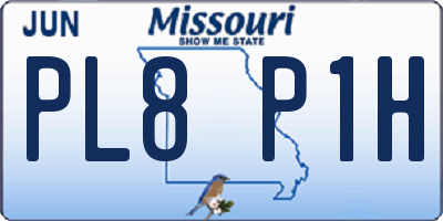 MO license plate PL8P1H