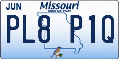 MO license plate PL8P1Q