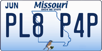 MO license plate PL8P4P