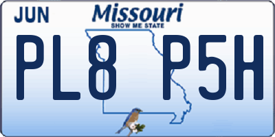 MO license plate PL8P5H