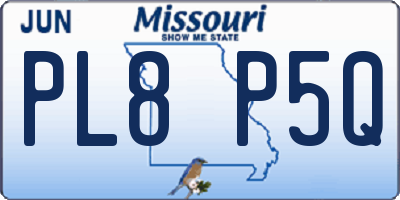 MO license plate PL8P5Q