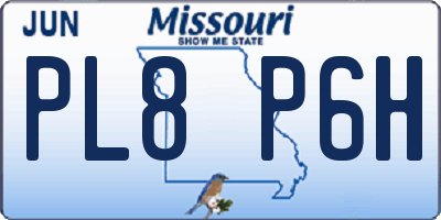 MO license plate PL8P6H