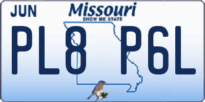 MO license plate PL8P6L