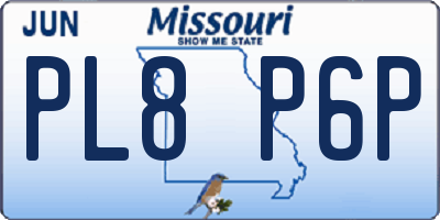MO license plate PL8P6P