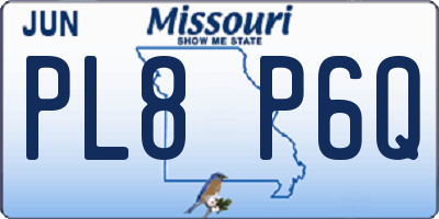 MO license plate PL8P6Q