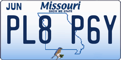MO license plate PL8P6Y