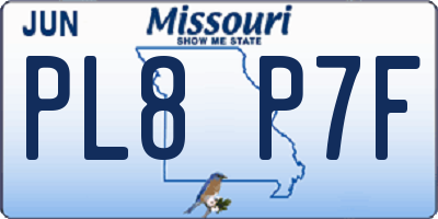 MO license plate PL8P7F