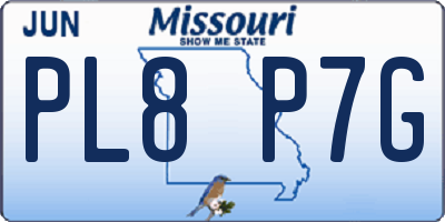 MO license plate PL8P7G