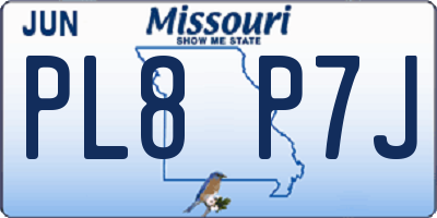 MO license plate PL8P7J