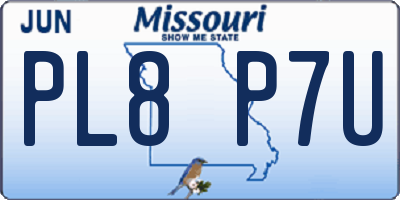 MO license plate PL8P7U