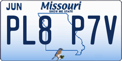 MO license plate PL8P7V