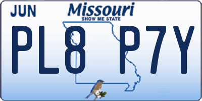 MO license plate PL8P7Y