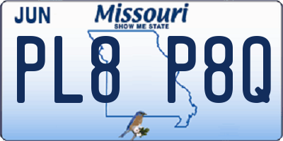 MO license plate PL8P8Q