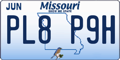 MO license plate PL8P9H