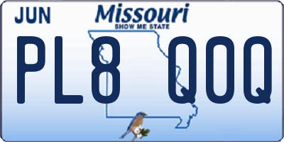 MO license plate PL8Q0Q