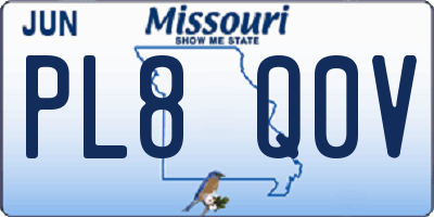 MO license plate PL8Q0V