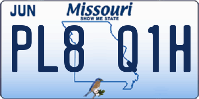MO license plate PL8Q1H