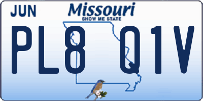 MO license plate PL8Q1V