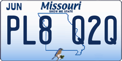 MO license plate PL8Q2Q