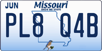 MO license plate PL8Q4B