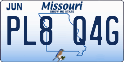 MO license plate PL8Q4G