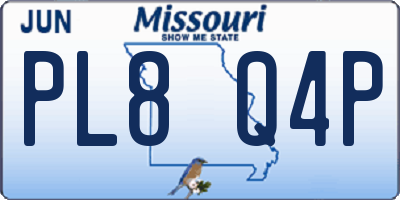 MO license plate PL8Q4P