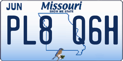 MO license plate PL8Q6H