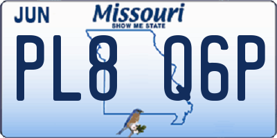 MO license plate PL8Q6P