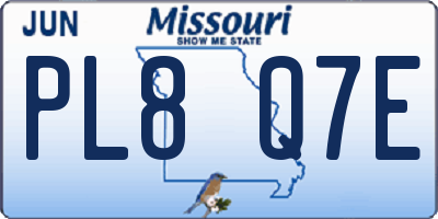 MO license plate PL8Q7E