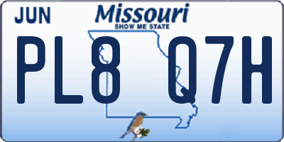 MO license plate PL8Q7H