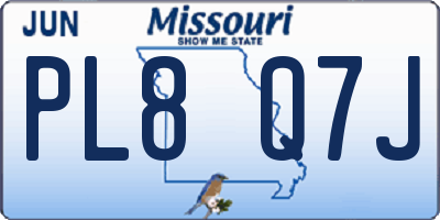 MO license plate PL8Q7J
