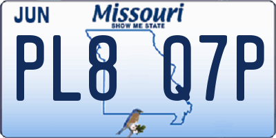 MO license plate PL8Q7P