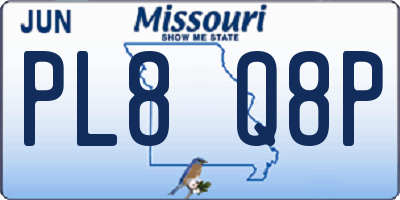 MO license plate PL8Q8P