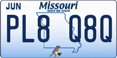 MO license plate PL8Q8Q