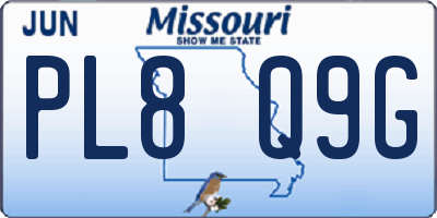 MO license plate PL8Q9G
