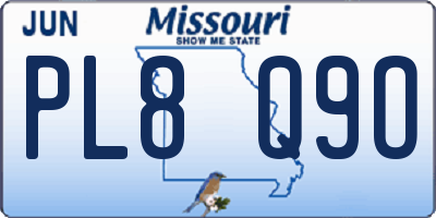 MO license plate PL8Q9O