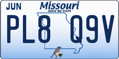 MO license plate PL8Q9V