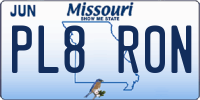 MO license plate PL8R0N