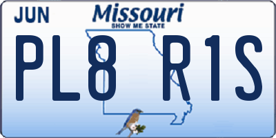 MO license plate PL8R1S